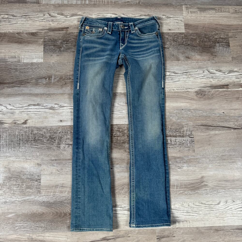 Vintage Y2K True Religion Billy Big QT Low Rise Jeans Contrast Stitch 28